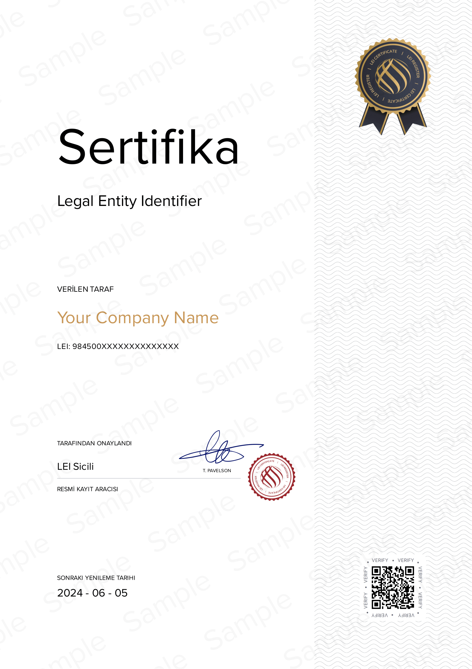 LEI Certificate